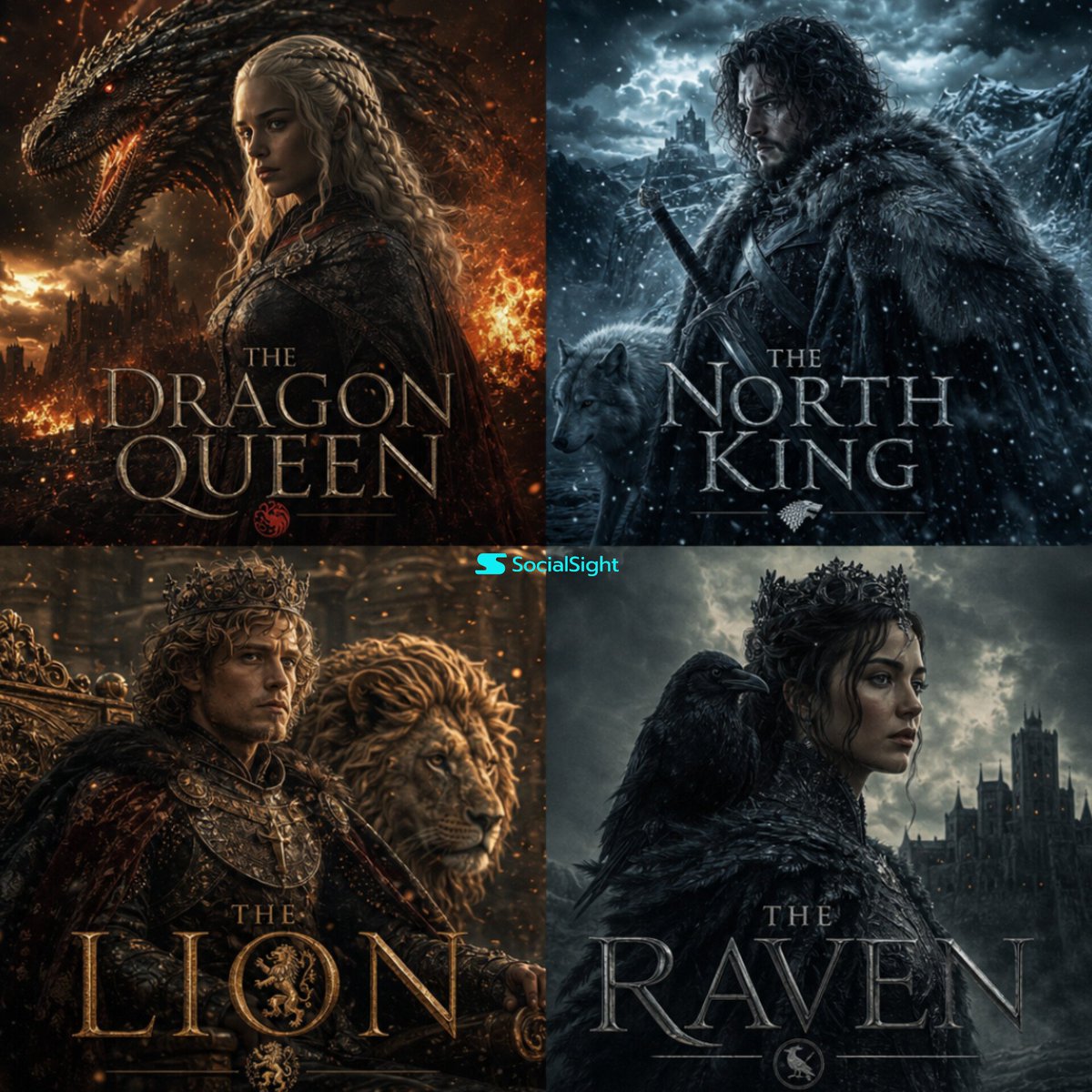Cinematic Fantasy Character Poster Grid preview image
