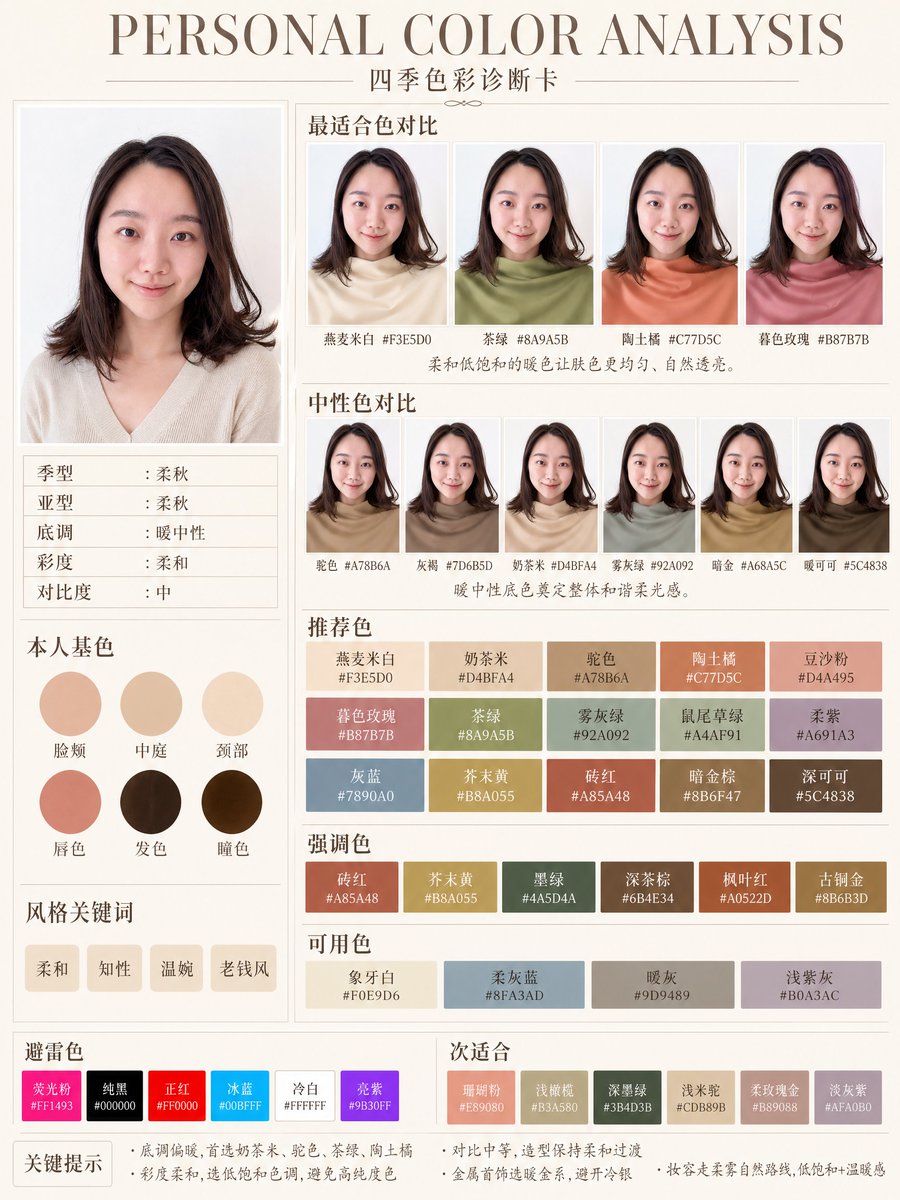 Soft Autumn Personal Color Card preview image