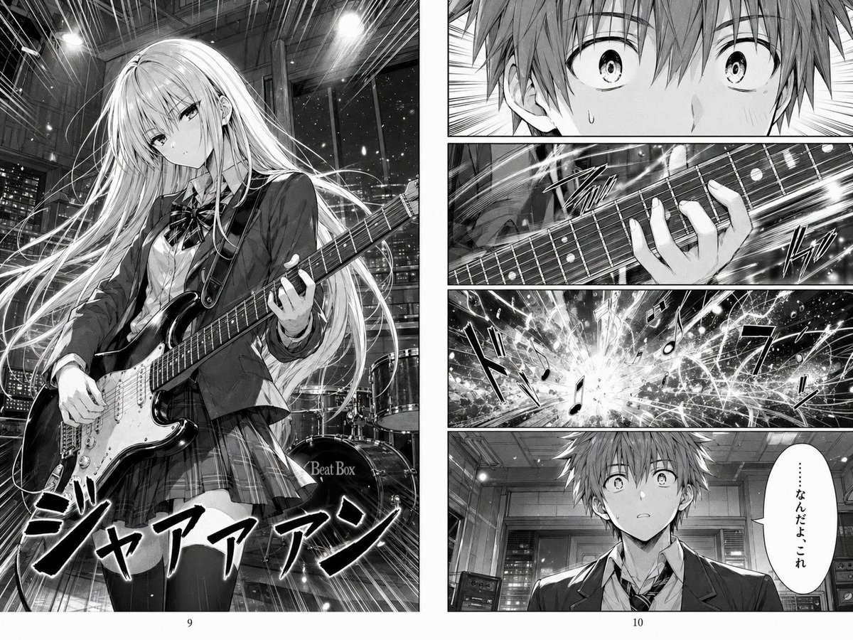 Dramatic Manga Guitar Reveal Page preview image