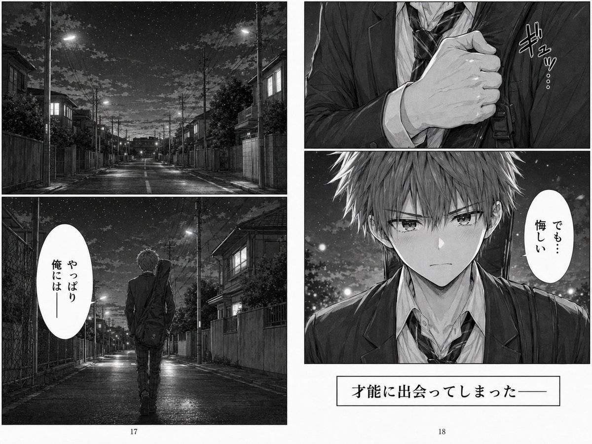 Melancholy Night Street Manga Spread preview image