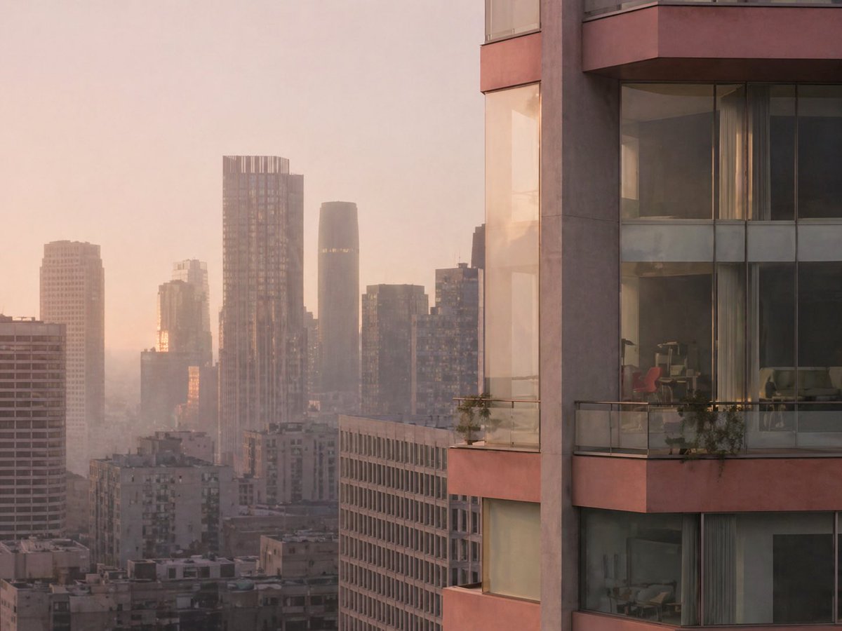 Luxury High-Rise at Hazy Sunrise preview image