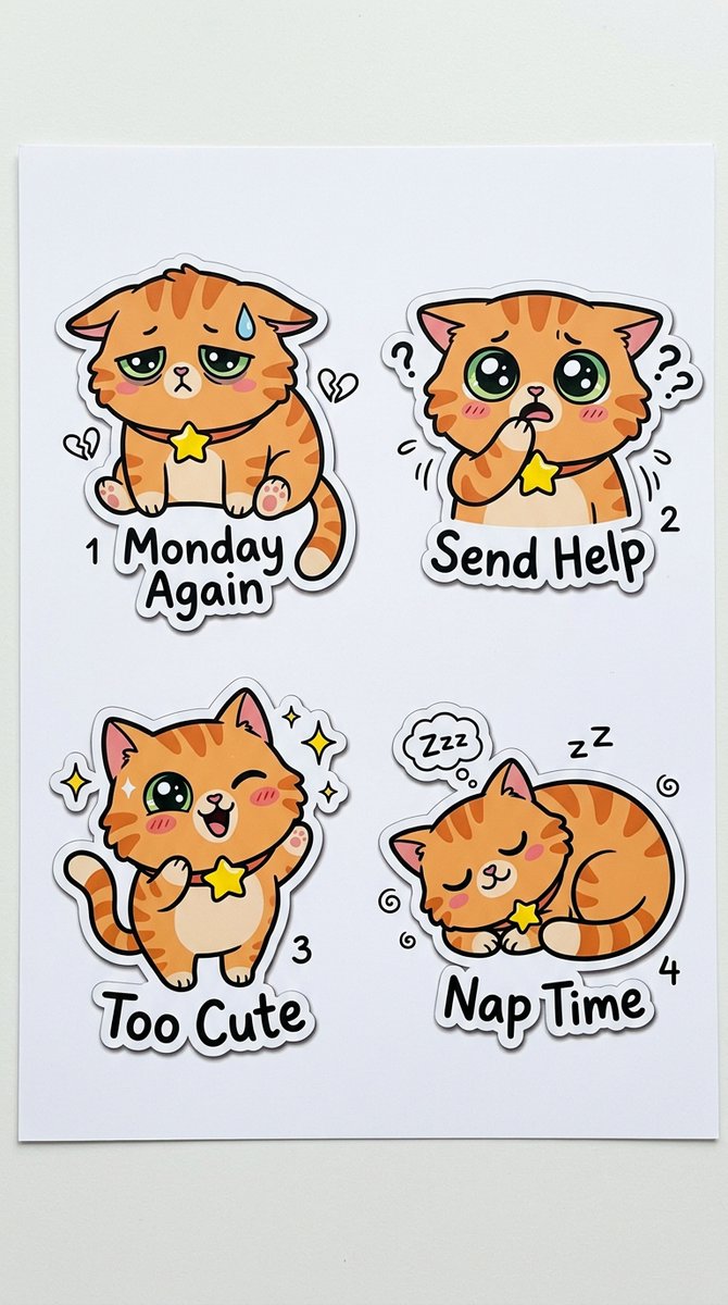 Cartoon Sticker Sheet Generator preview image