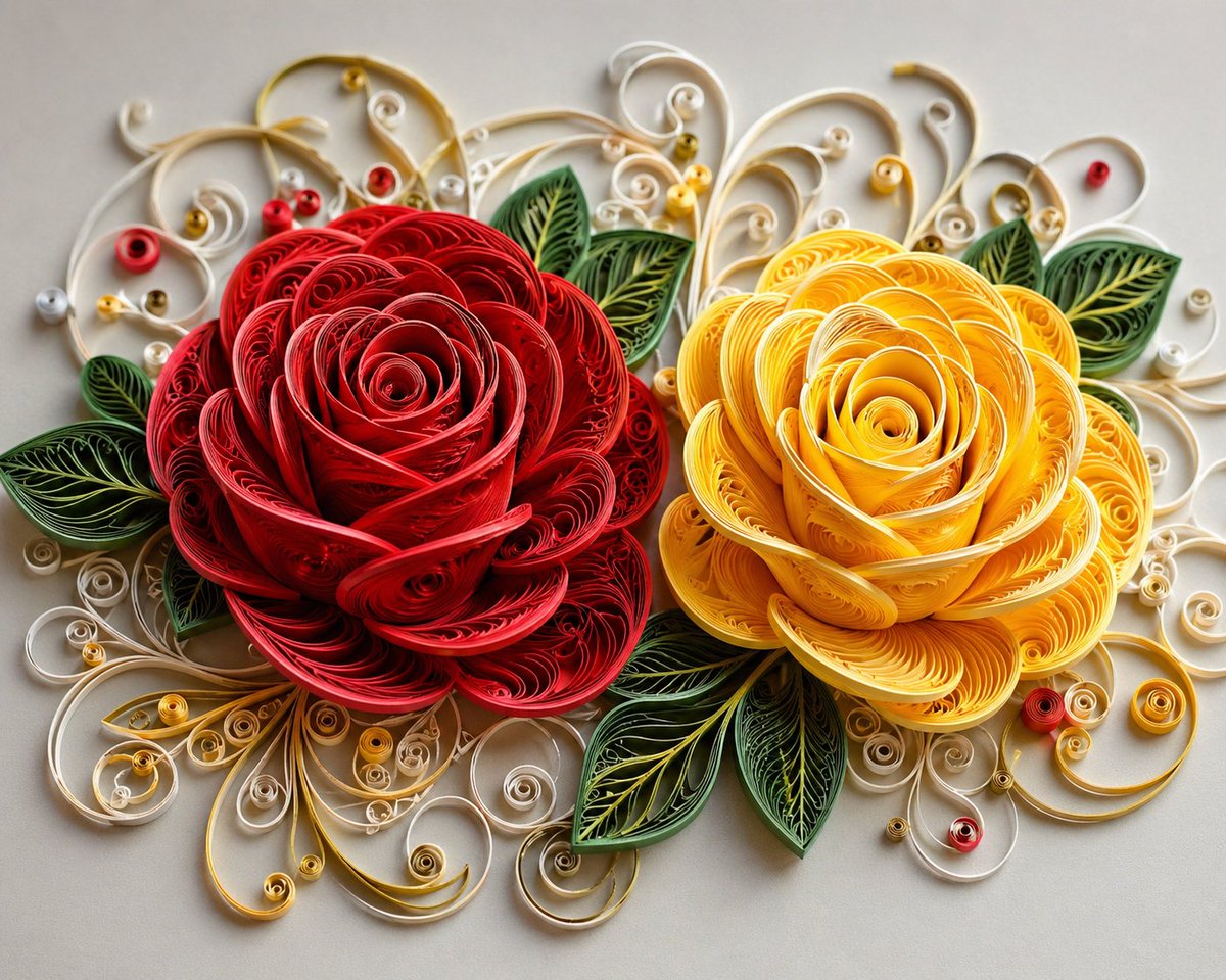 3D Paper Quilling Floral Art preview image