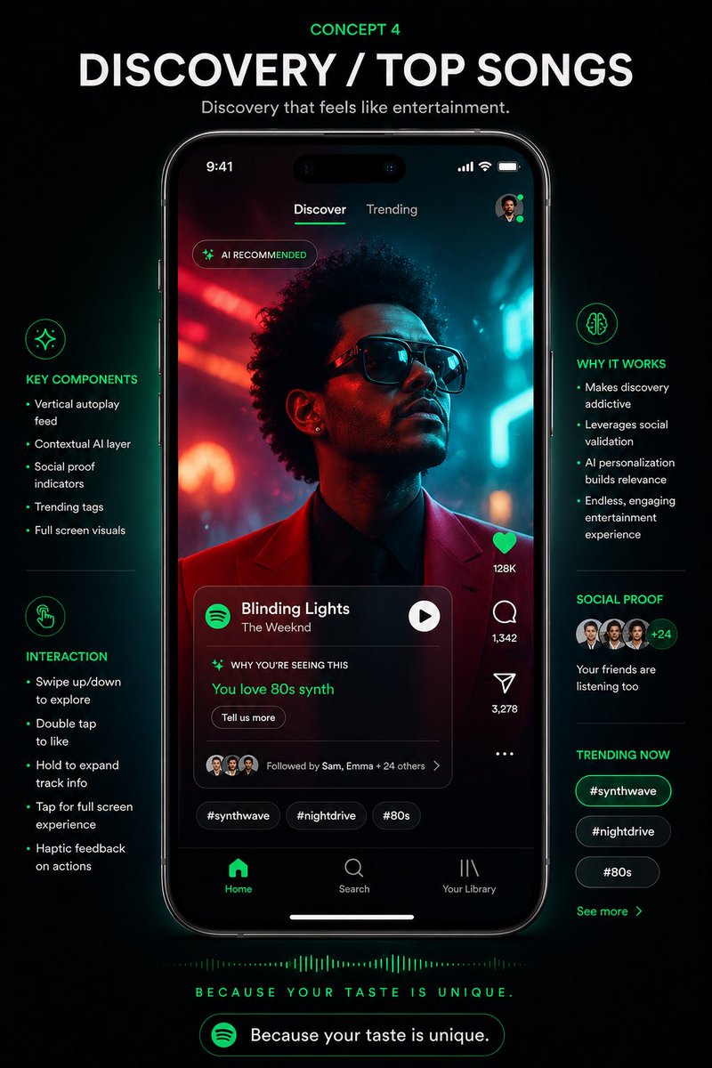 Spotify Discovery UI Concept Poster preview image