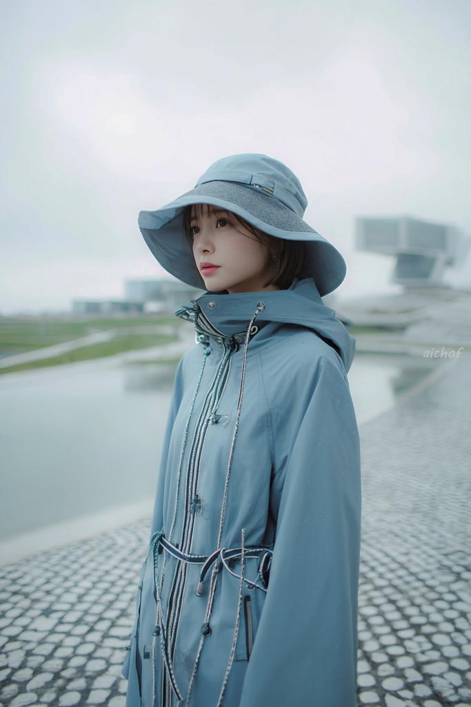 Rainy Blue Editorial Portrait preview image