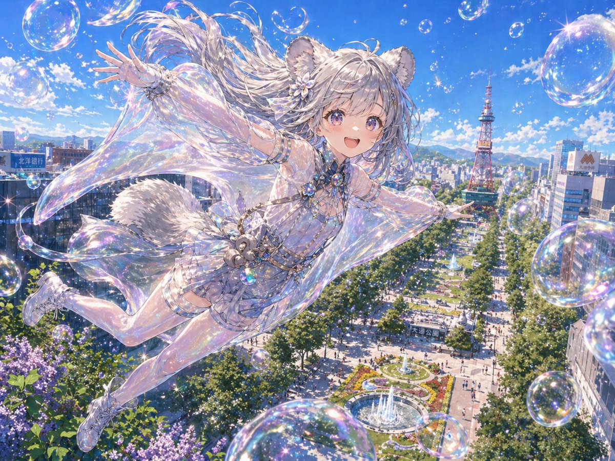 Iridescent Squirrel Girl Above Sapporo preview image
