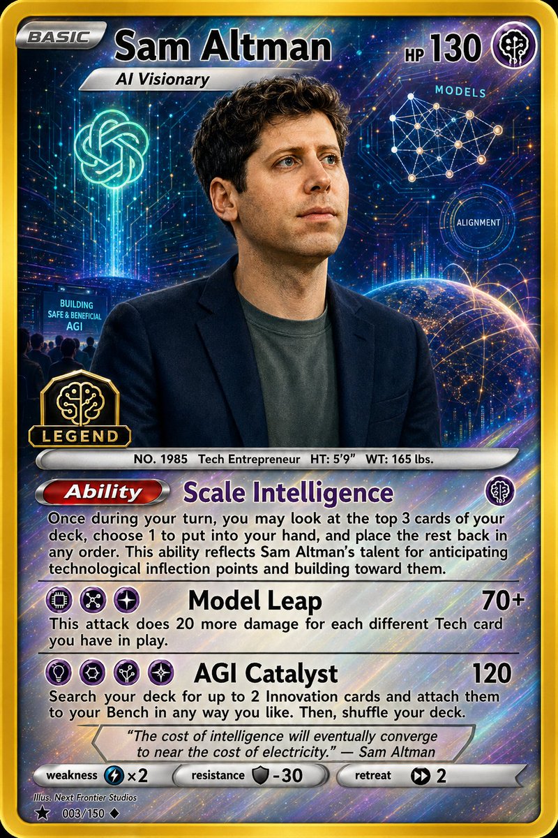 Holographic AI Visionary Trading Card preview image