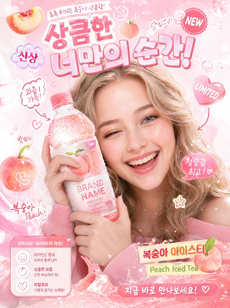 Korean-Style Interactive Beverage Poster preview image