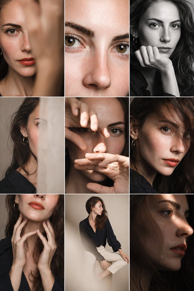Editorial Portrait Photo Grid preview image
