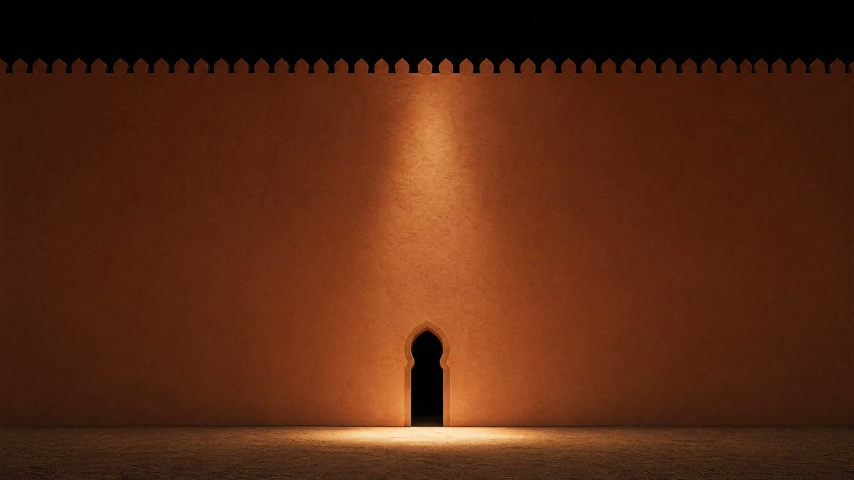 Minimalist Moorish Wall at Night preview image