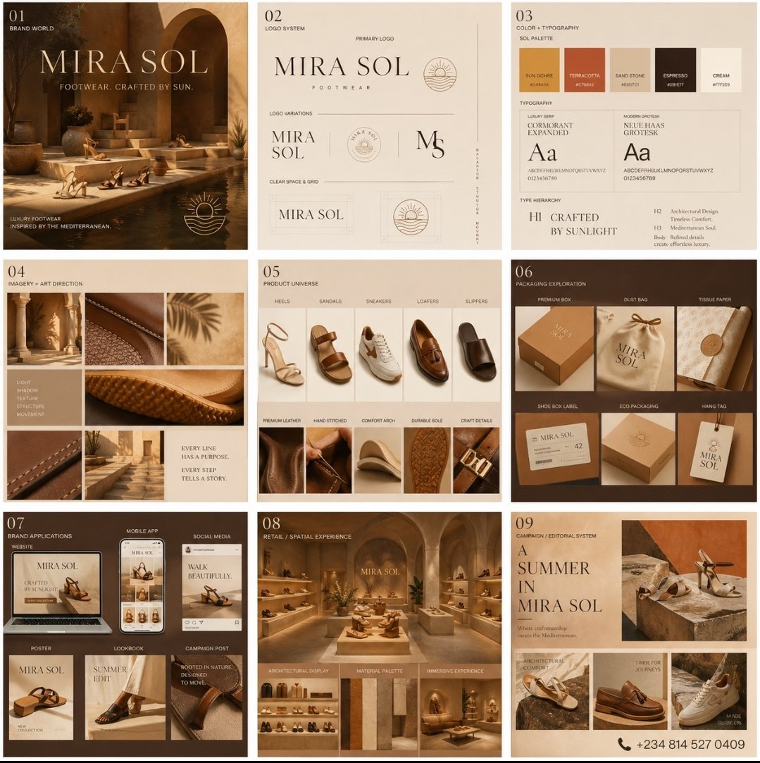 Luxury Footwear Brand Identity Board preview image