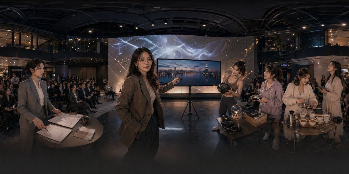 Panoramic Tech Event Atrium Scene preview image