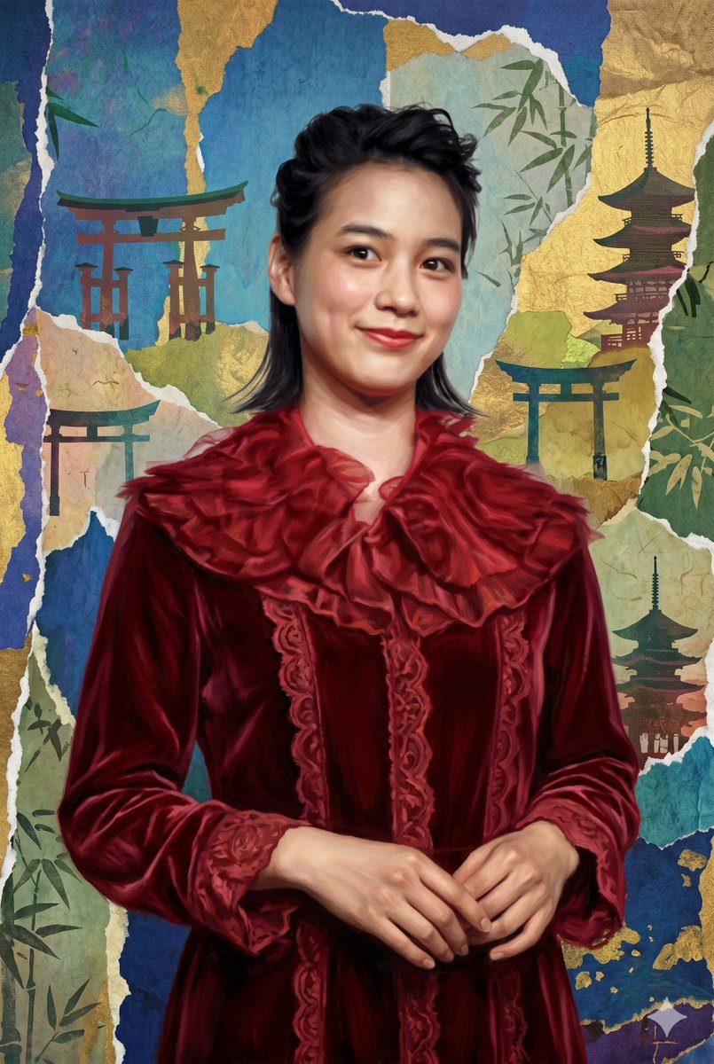 Japanese Collage Fashion Portrait preview image