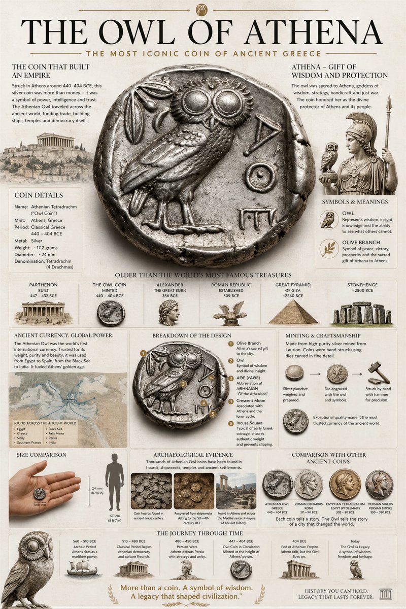 Owl of Athena Infographic Poster preview image