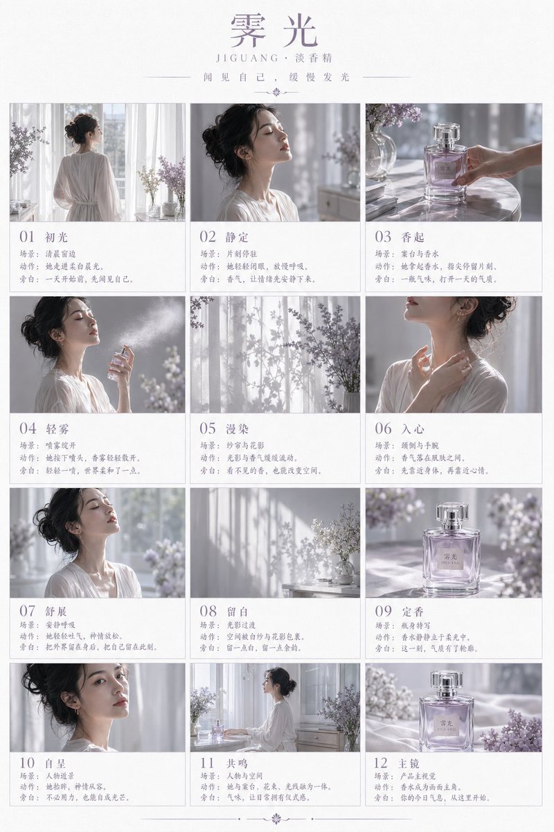 Luxury Perfume Storyboard Poster preview image