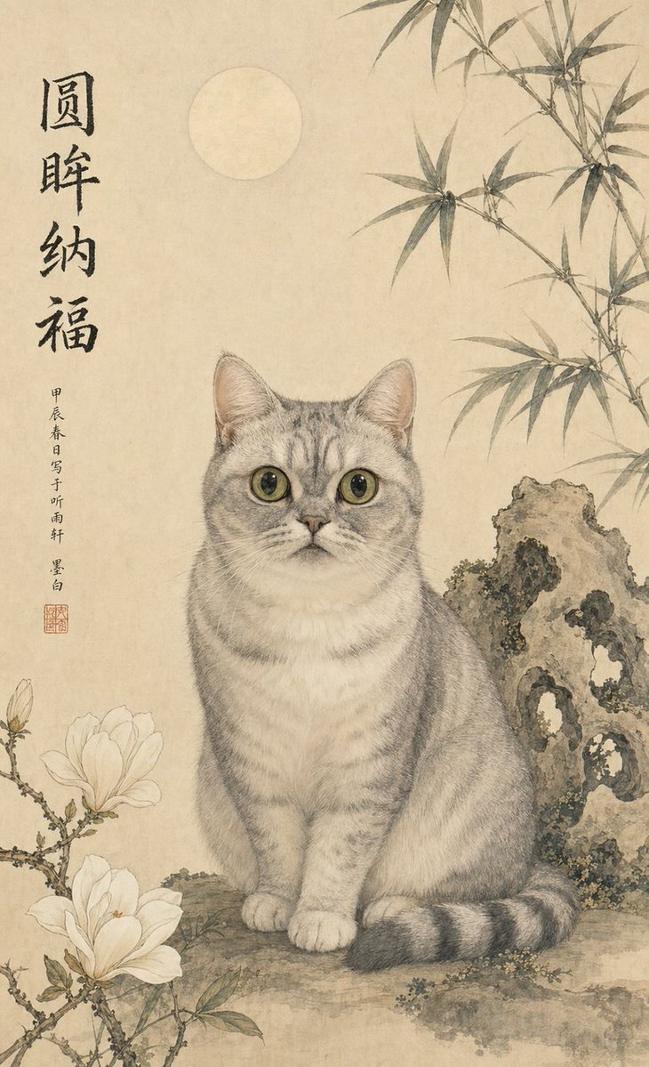 Classical Chinese Pet Portrait preview image