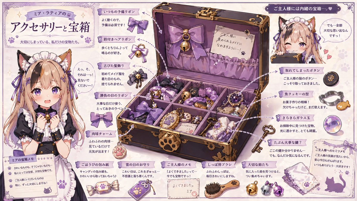 Cat Maid Treasure Box Reference Sheet preview image