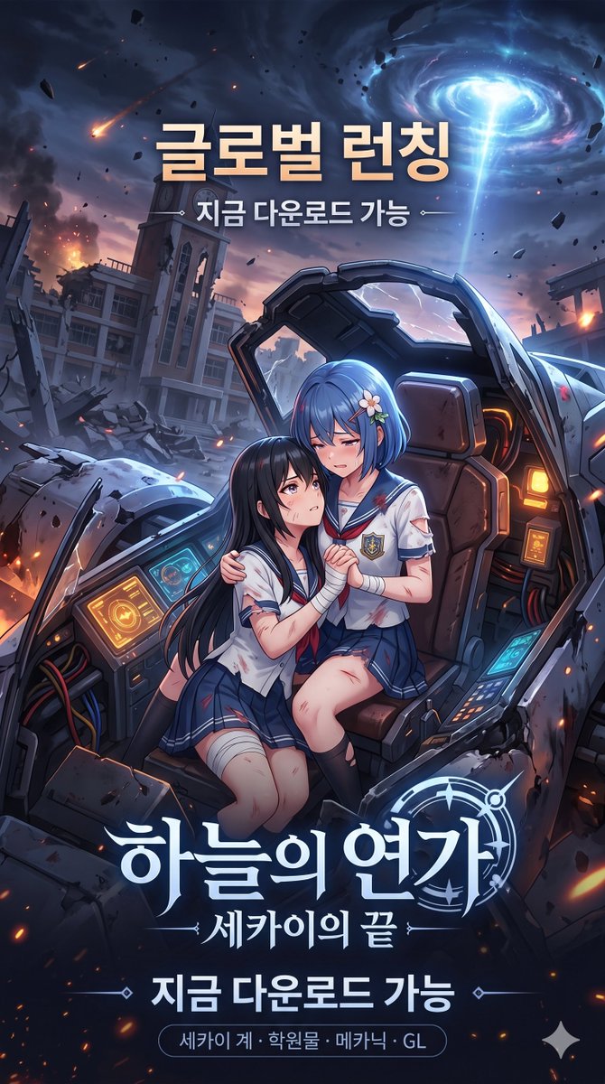 Anime Sci-Fi Game Launch Poster preview image