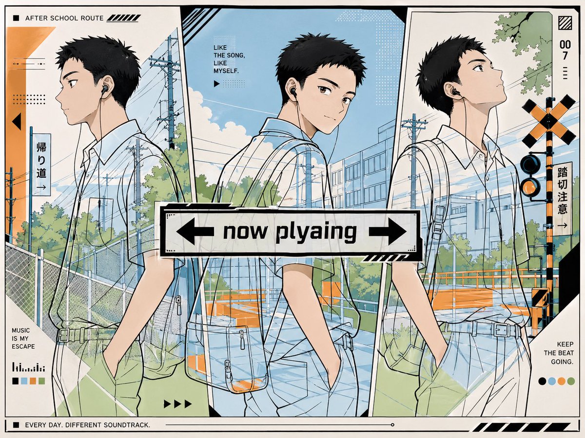 Anime Now Playing School Route Poster preview image