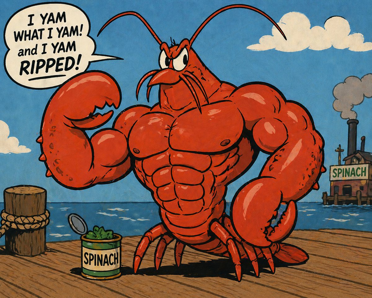 Muscle Lobster Spinach Comic preview image