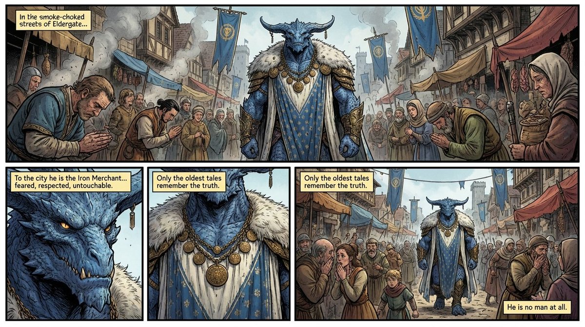 Fantasy Comic Page of Korvax in Eldergate preview image