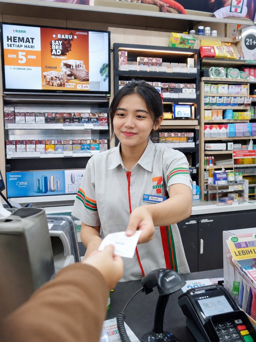 Photorealistic Convenience Store Cashier preview image