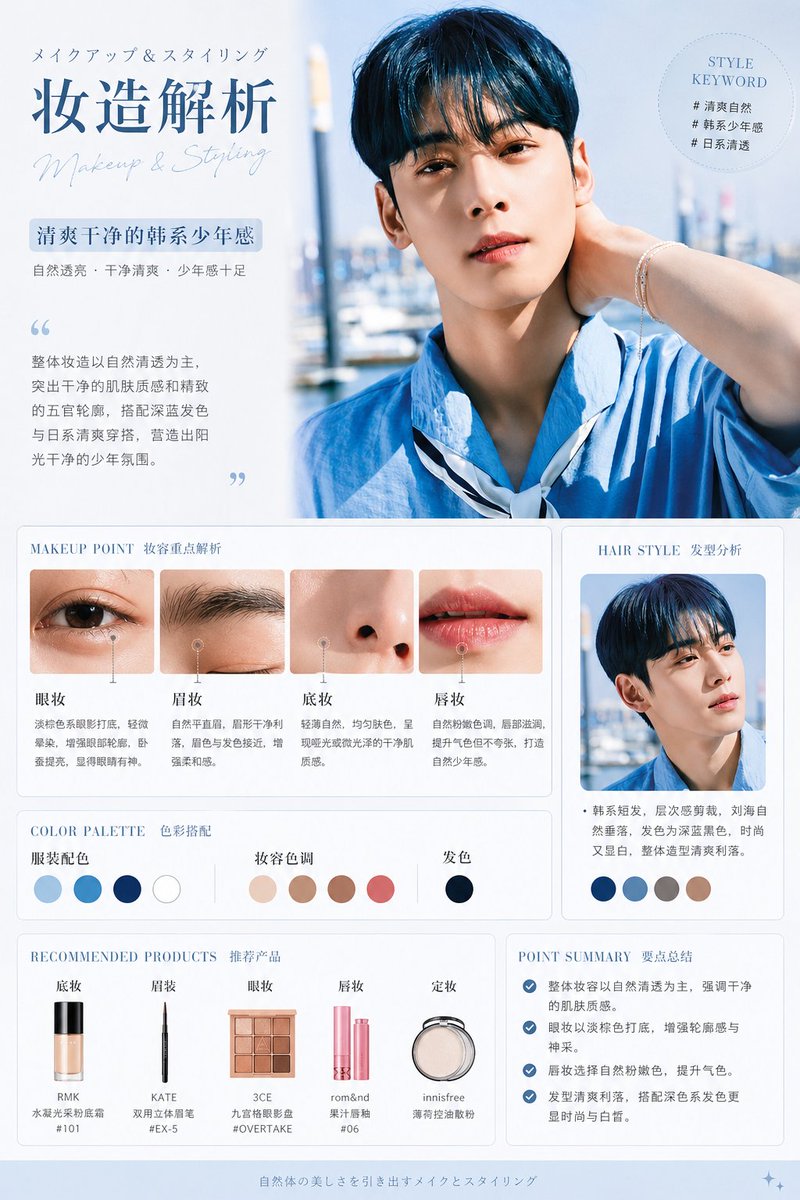 Korean Style Makeup Analysis Chart preview image