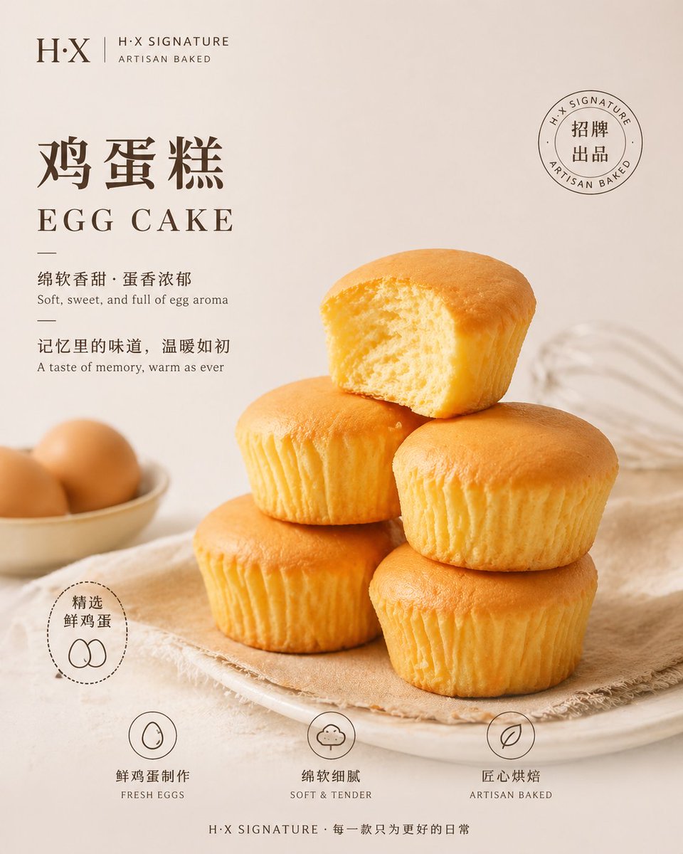 Bakery Product Poster Template preview image