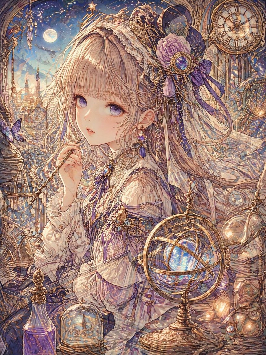 Delicate Line Art and Watercolor Glaze preview image