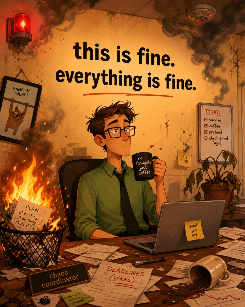 This Is Fine Office Meltdown preview image