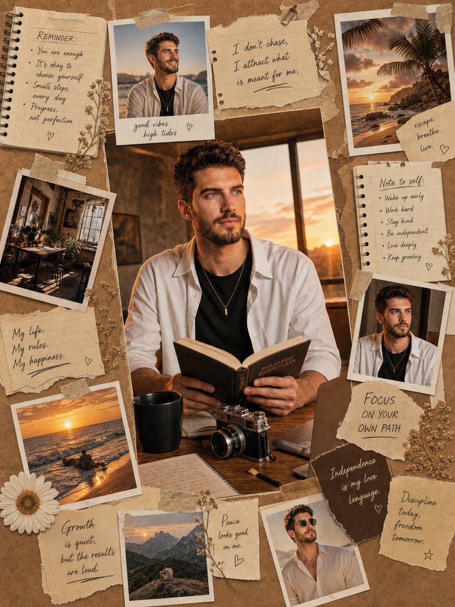 Vintage Scrapbook Aesthetic Collage preview image