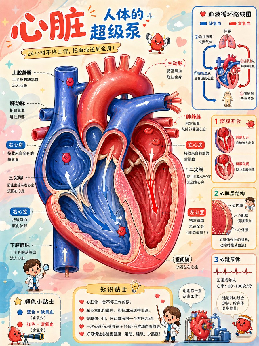 Cute Heart Cutaway Infographic preview image