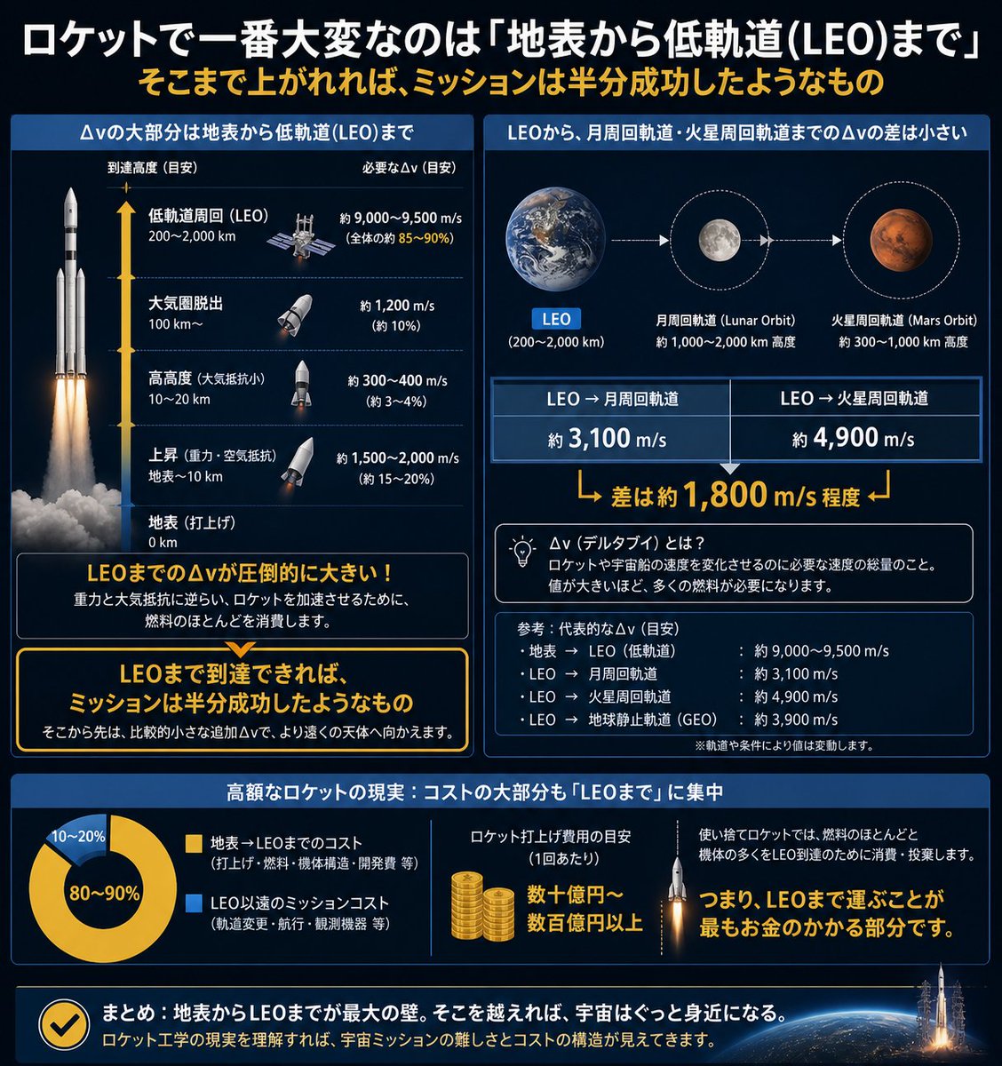 LEO Rocket Delta-V Infographic preview image