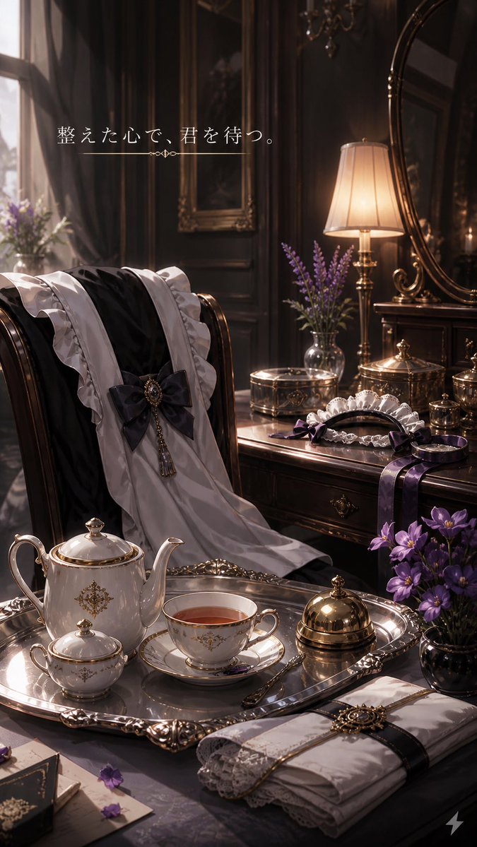 Victorian Tea Room Waiting Wallpaper preview image