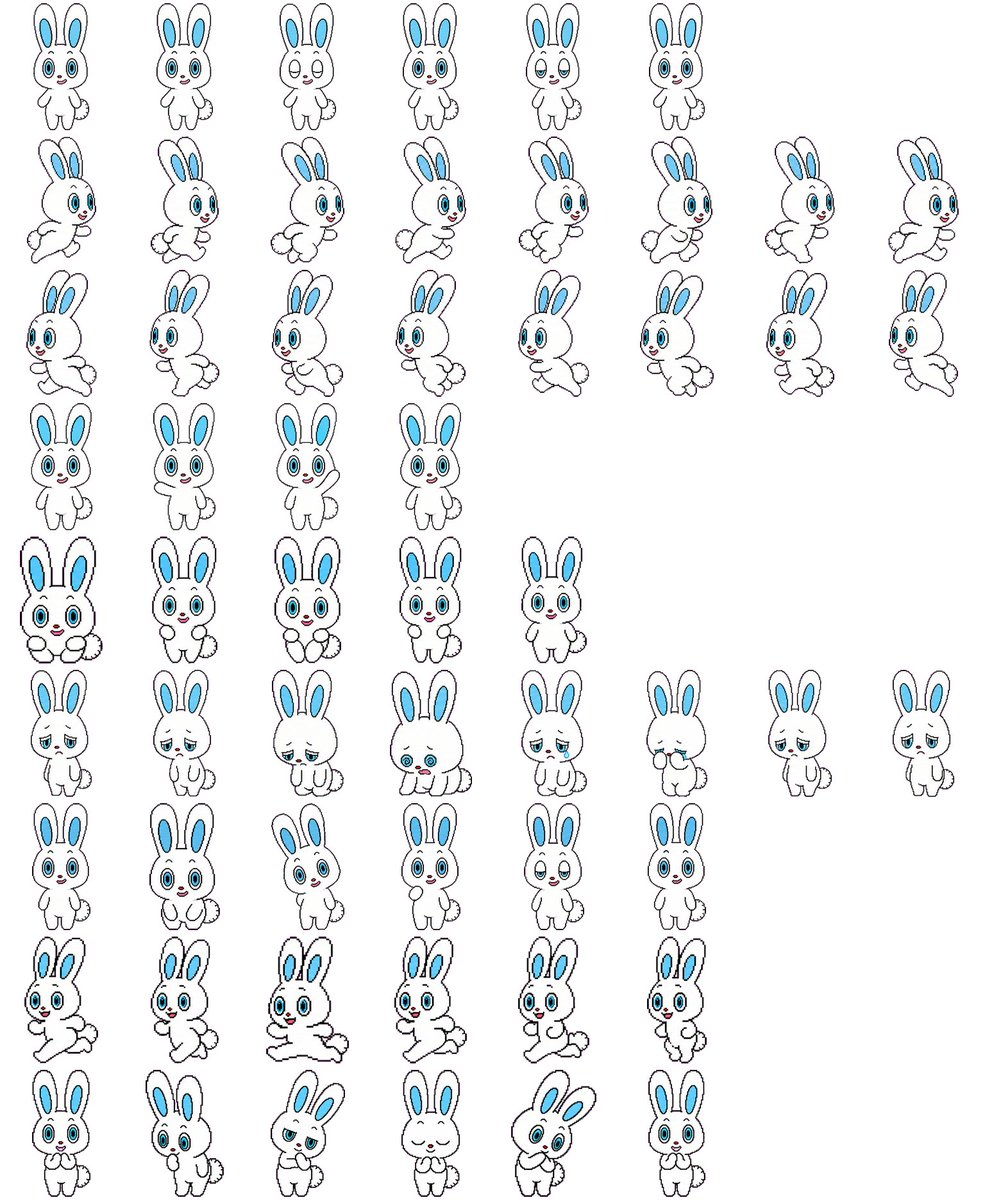 Rabbit Character Sprite Sheet preview image