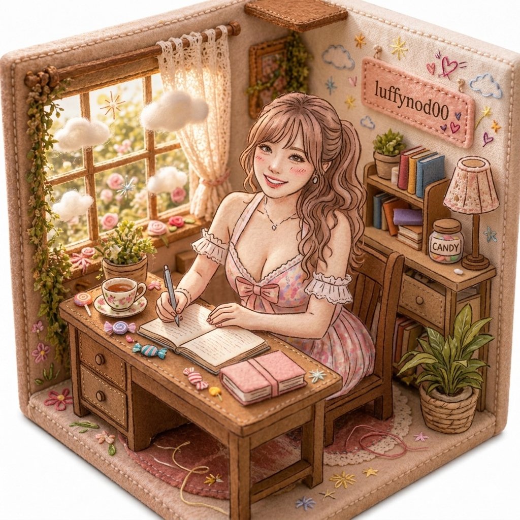 Cozy Pastel Miniature Writing Room preview image