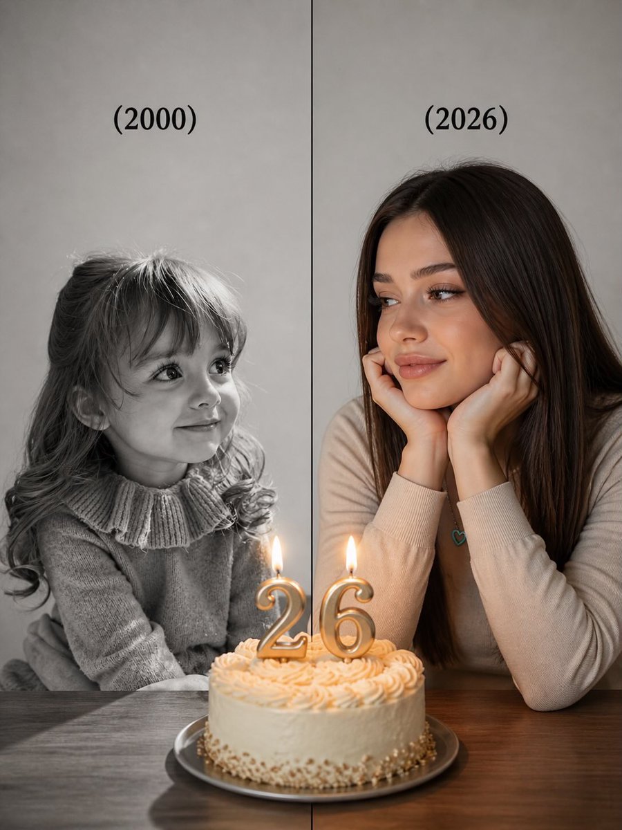 Split-Time Birthday Portrait preview image