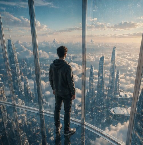 Futuristic Glass Skyscraper City preview image