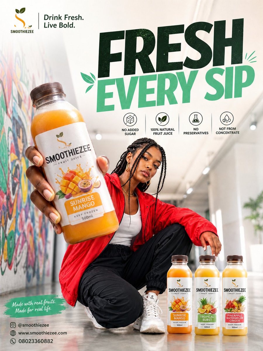 Urban Smoothie Juice Ad Poster preview image