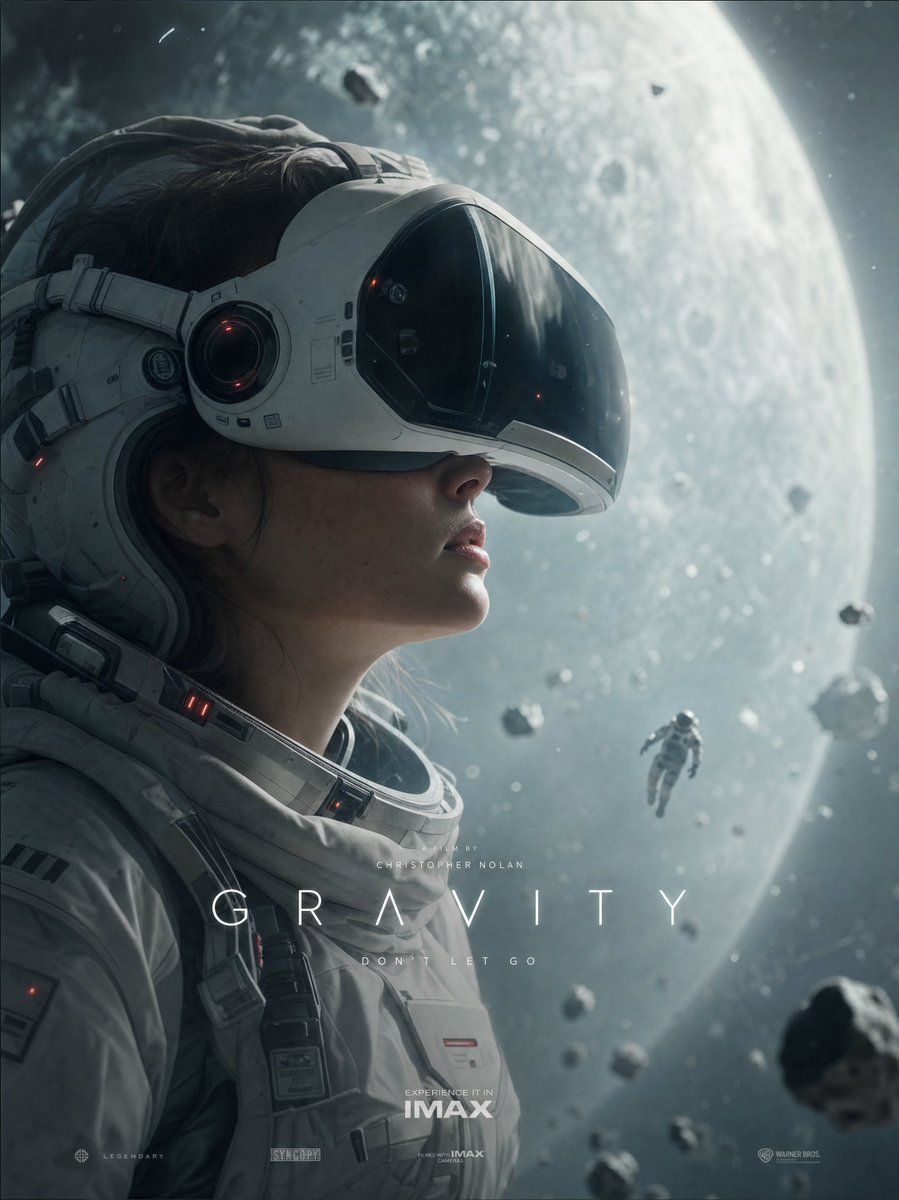 Gravity-Style Space Movie Poster preview image