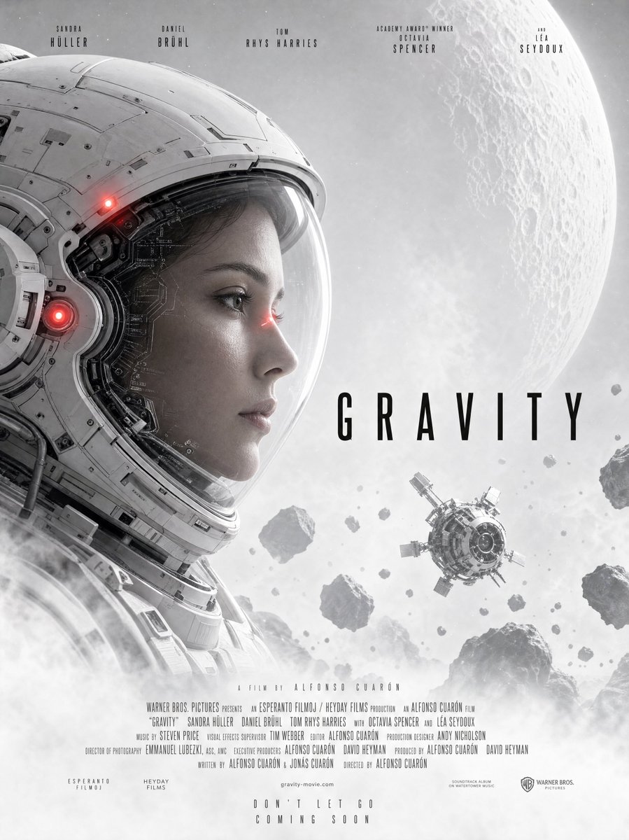 Gravity-Style Space Movie Poster preview image