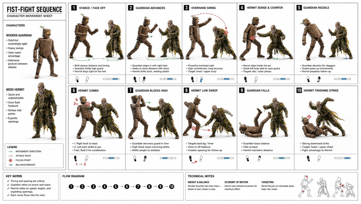 Fist-Fight Character Motion Sheet preview image