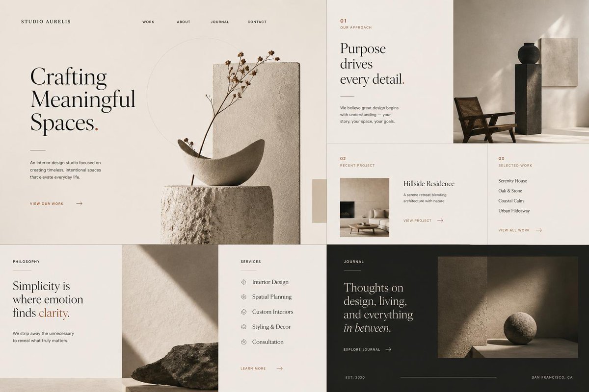Minimal Interior Studio Website preview image
