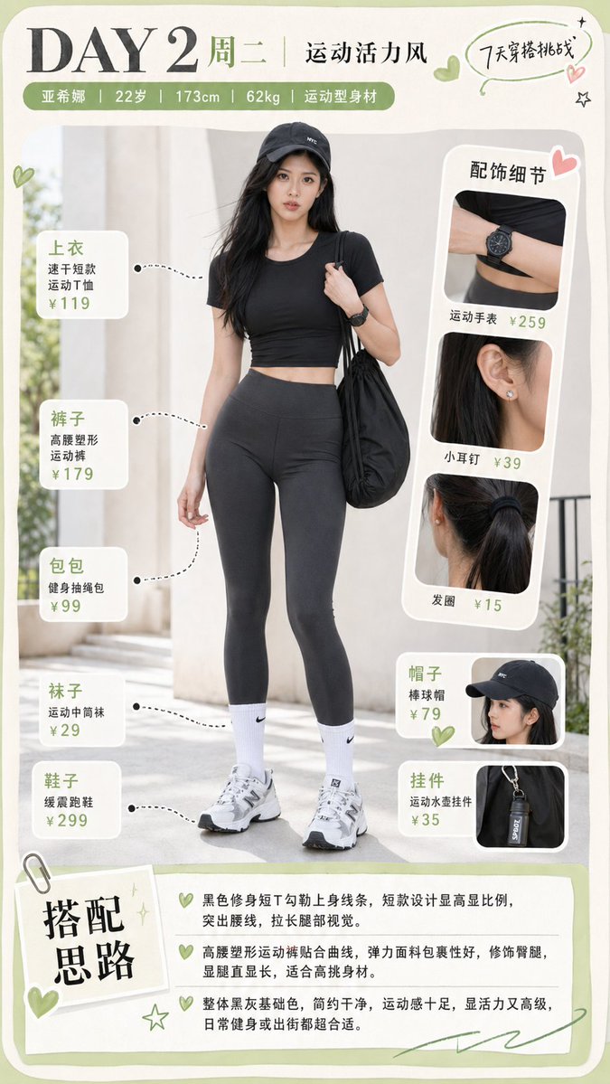 Sporty Outfit Breakdown Poster preview image