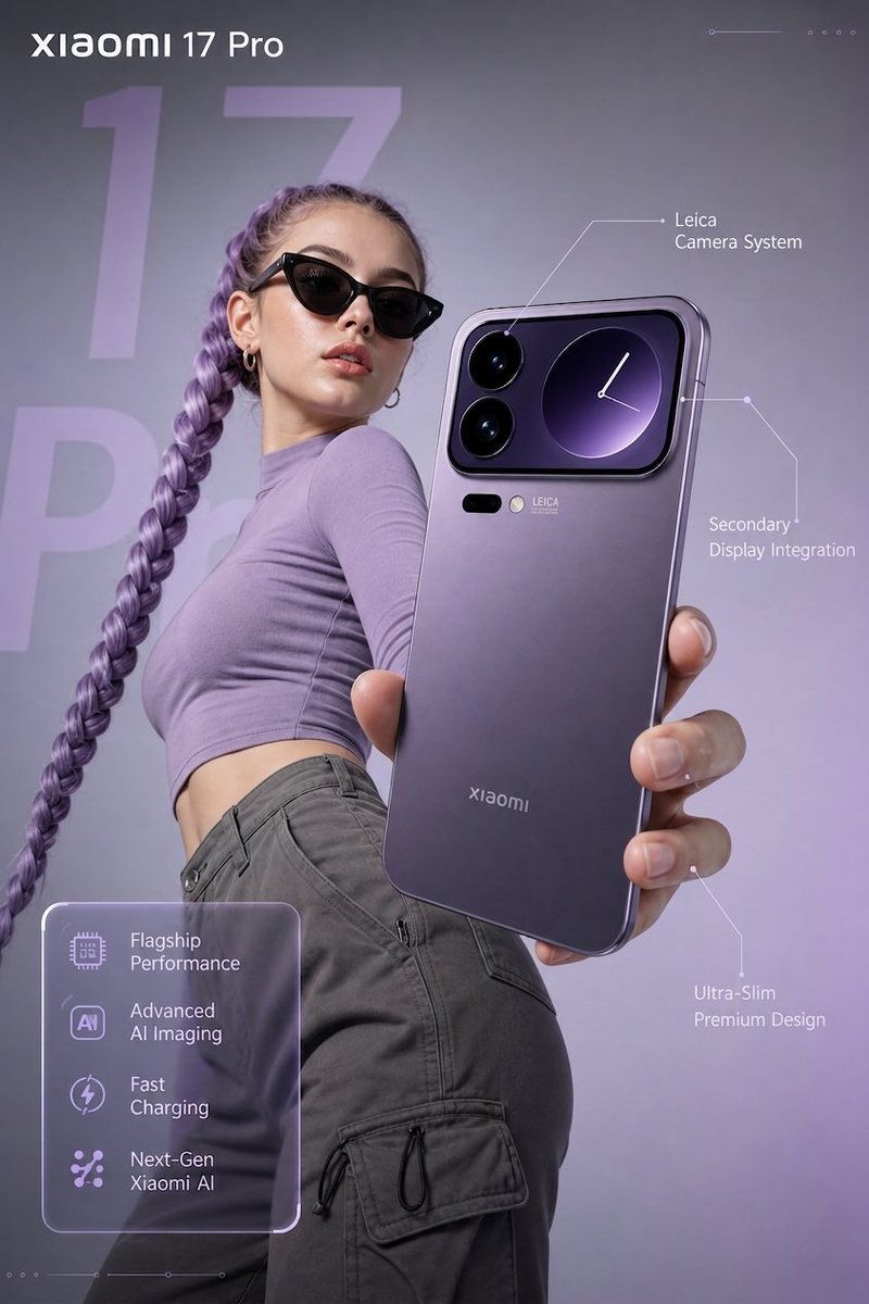 Xiaomi 17 Pro Fashion Tech Poster preview image