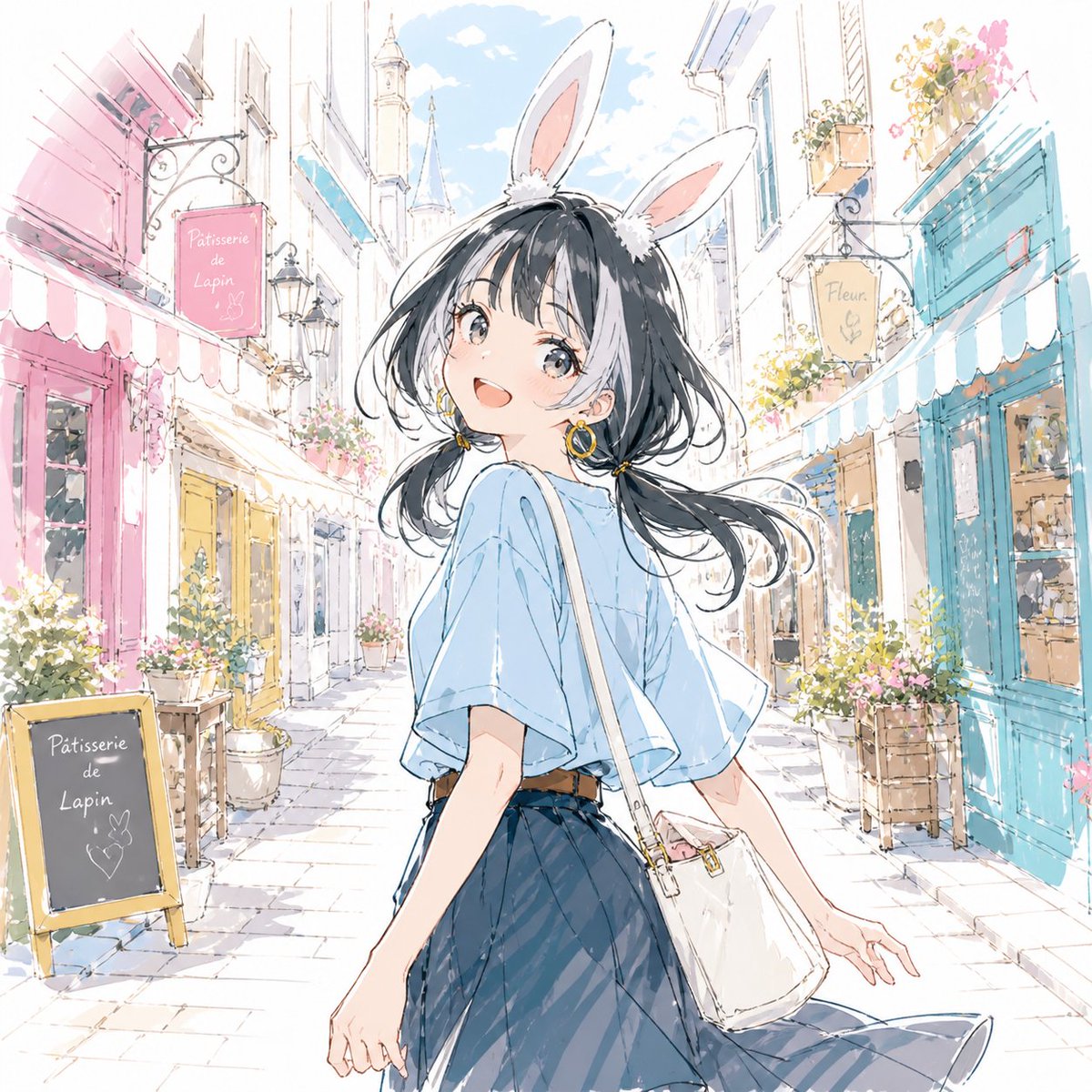 Pastel Bunny Girl Street Walk preview image