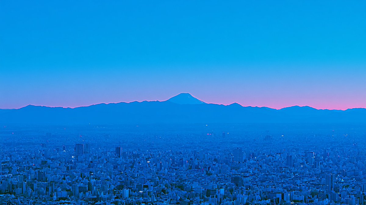 Blue Hour Tokyo Skyline with Mount Fuji preview image