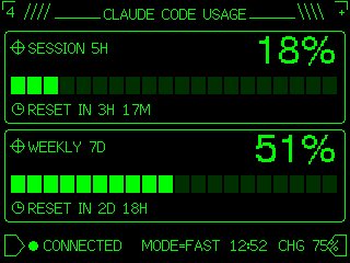 Retro Claude Code Usage Gauge preview image