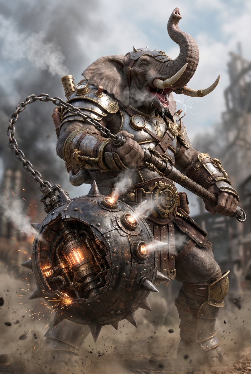 Steampunk Elephant Warrior preview image