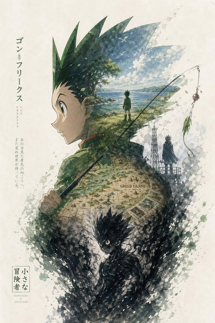 Anime Silhouette Narrative Poster preview image